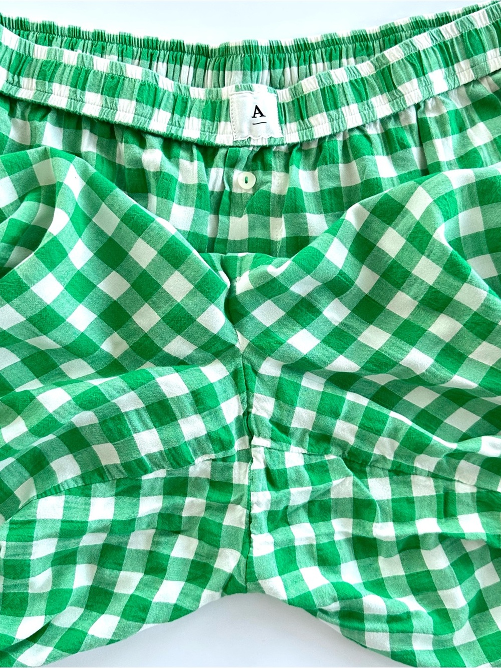 The Wren Boxer Pants by Anthropologie in  Green Gingham | XL | GUC - Picture 12 of 13